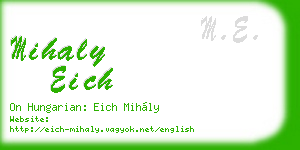mihaly eich business card